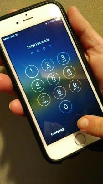 cell phone screen