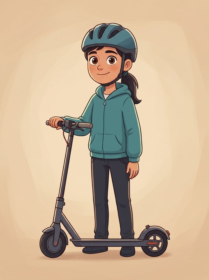 The e-scooter rider