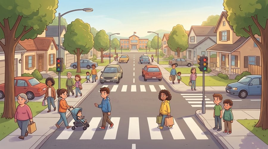 The town