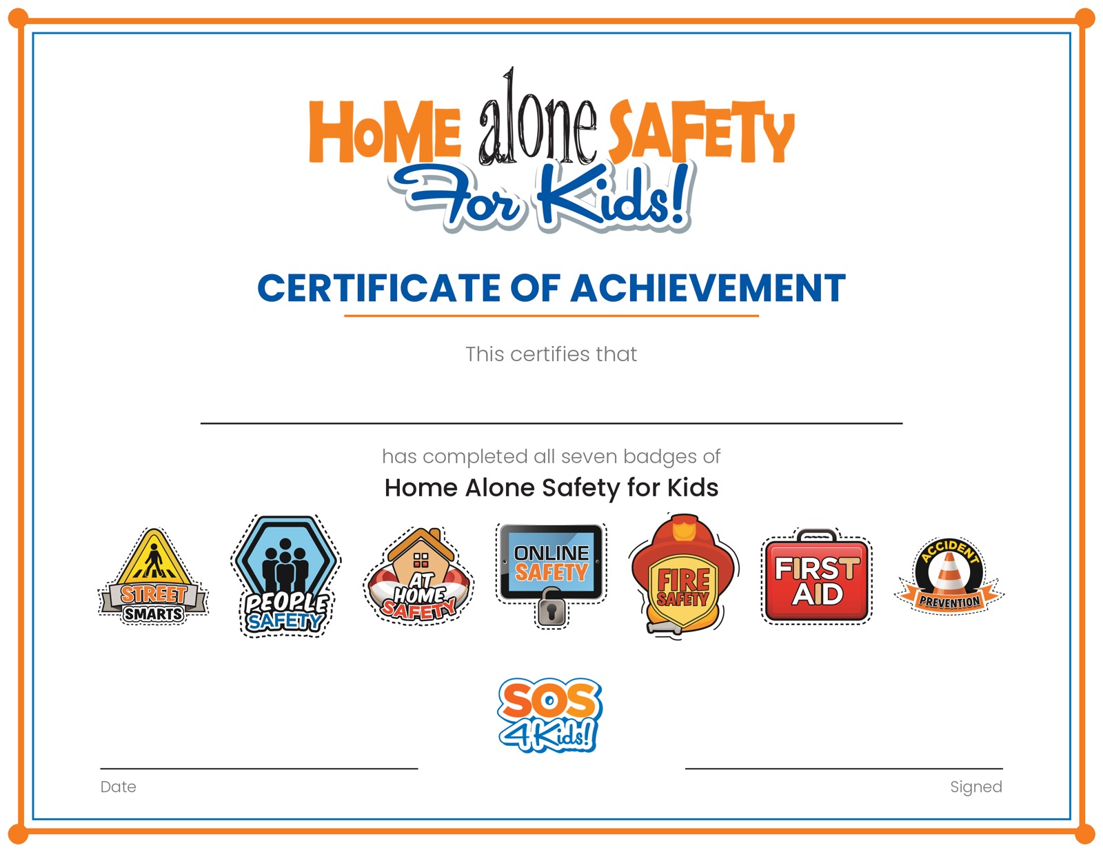 Certificate of Achievement