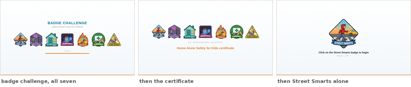 The ending, mocked up with the proposed new badges